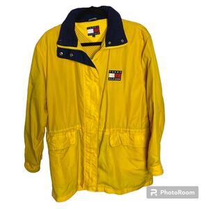 Tommy Hilfiger Snap Button Front Jacket Yellow Men's Size Medium